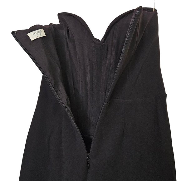 House of CB Sabine Black Strapless Corset Bodycon Maxi Dress - Picture 8 of 11